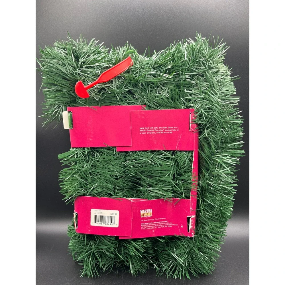 Martha Stewart Everyday 40 Foot Decorative Garland Green Artificial Unlit New